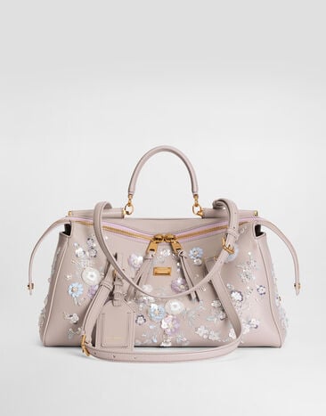 Dolce & Gabbana Medium Vittoria handbag with embroidery Multicolor BB7844A0655
