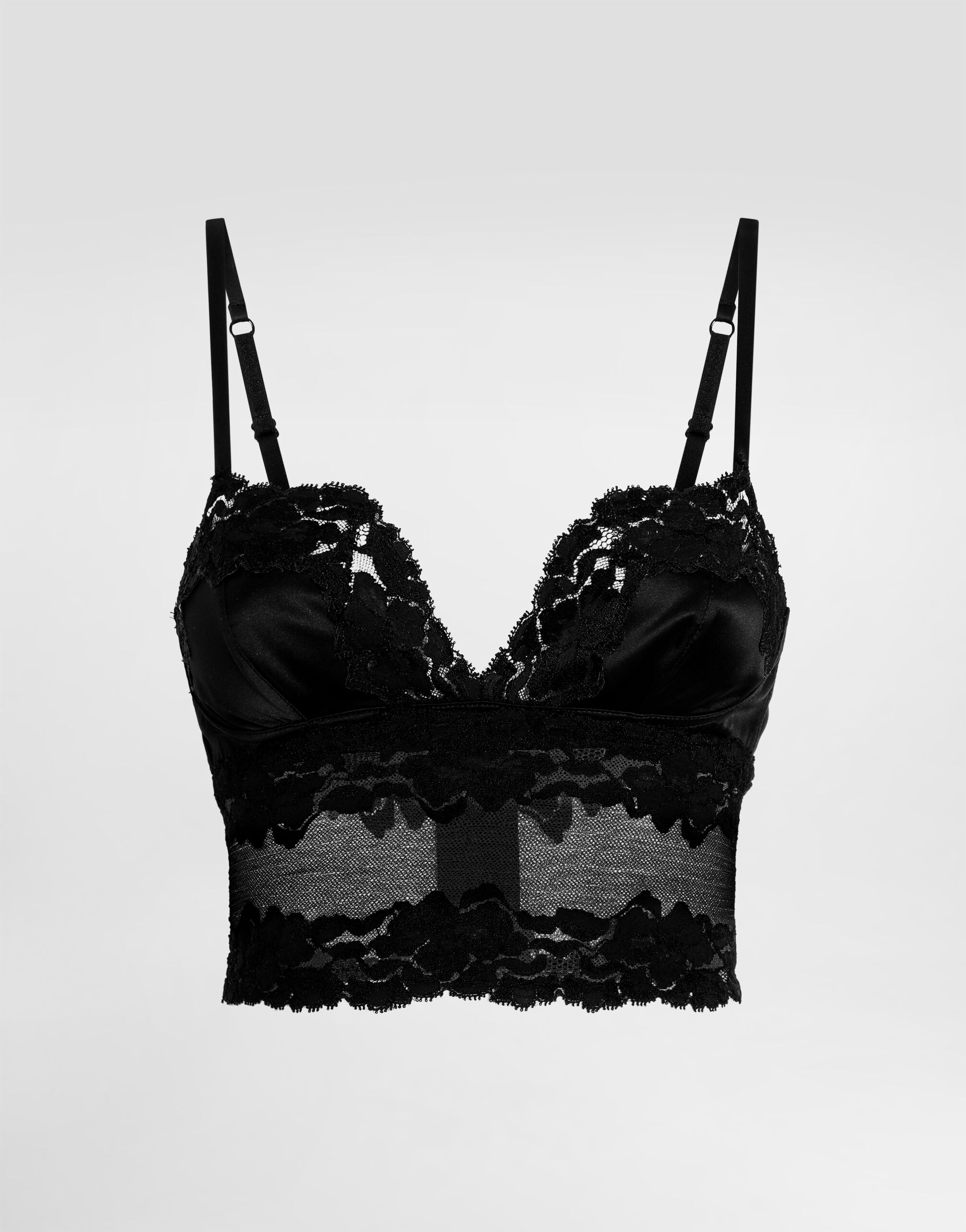 DOLCE&GABBANA レースキャミソール 黒 42 ドルガバ レディースアンダーウェア：ラグジュアリー感あふれる