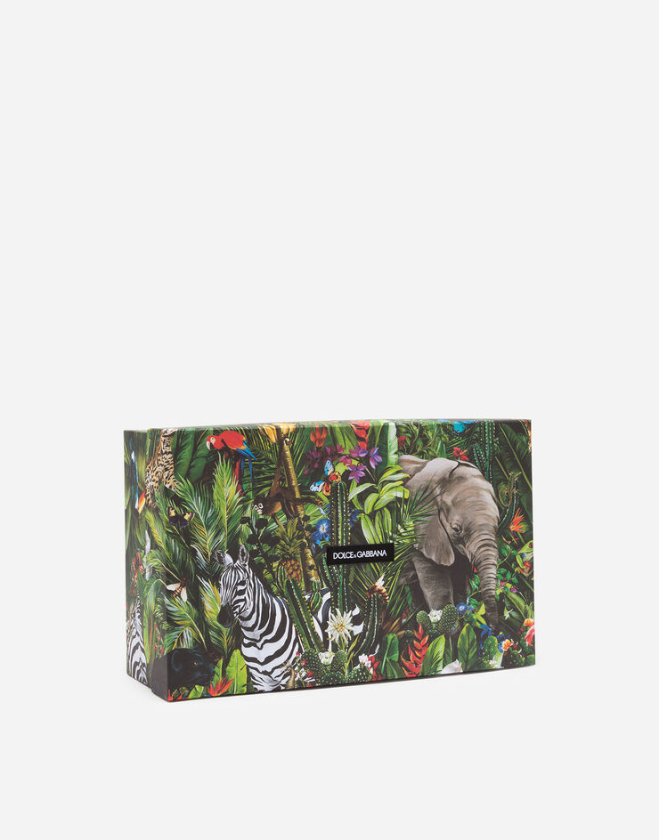 Dolce & Gabbana Twill sandals with bird of paradise print with heel in wicker Dolce & Gabbana Twill sandals with bird of paradise print with heel in wicker FLORAL PRINT CR1015AX871