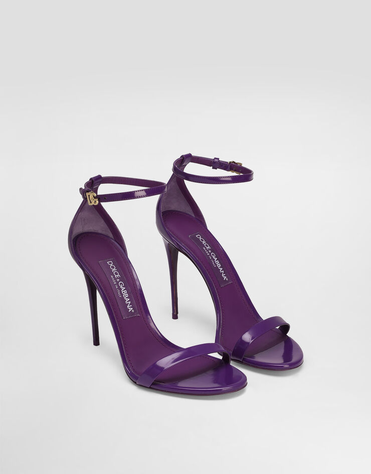 Dolce & Gabbana Polished calfskin sandals Purple CR1717A1037