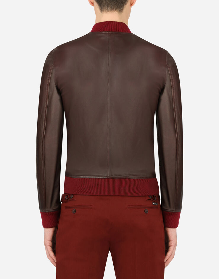 Dolce & Gabbana Leather jacket BORDEAUX G9LZ7LHULAW