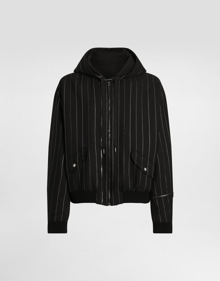 Dolce & Gabbana Padded pinstripe bomber jacket Dolce & Gabbana Padded pinstripe bomber jacket Multicolor G9CKZTFBZAE