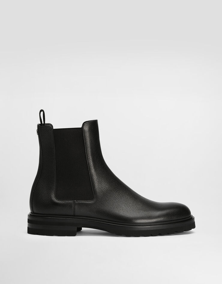 Dolce & Gabbana Grainy calfskin ankle boots Black A60606A9P45