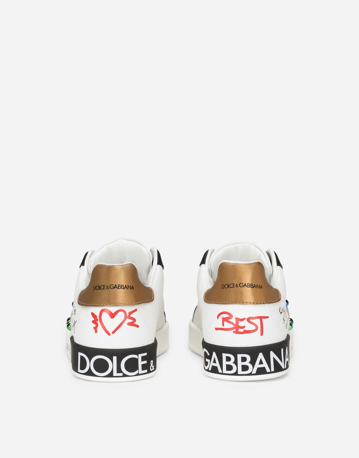 Dolce & Gabbana Portofino DG King Sneaker aus Kalbsleder Mehrfarbig DA5064AU120