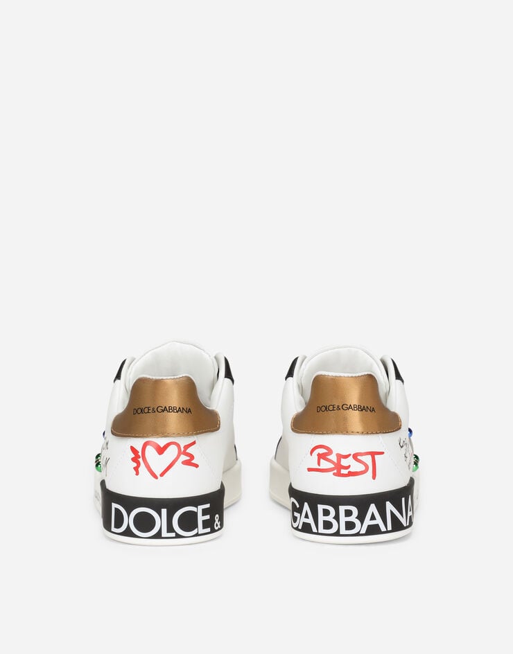 Dolce & Gabbana Сникеры Portofino DG King из телячьей кожи разноцветный DA5064AU120