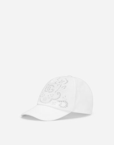 Dolce & Gabbana Baseball cap with openwork logo White LB5H12G7B7A