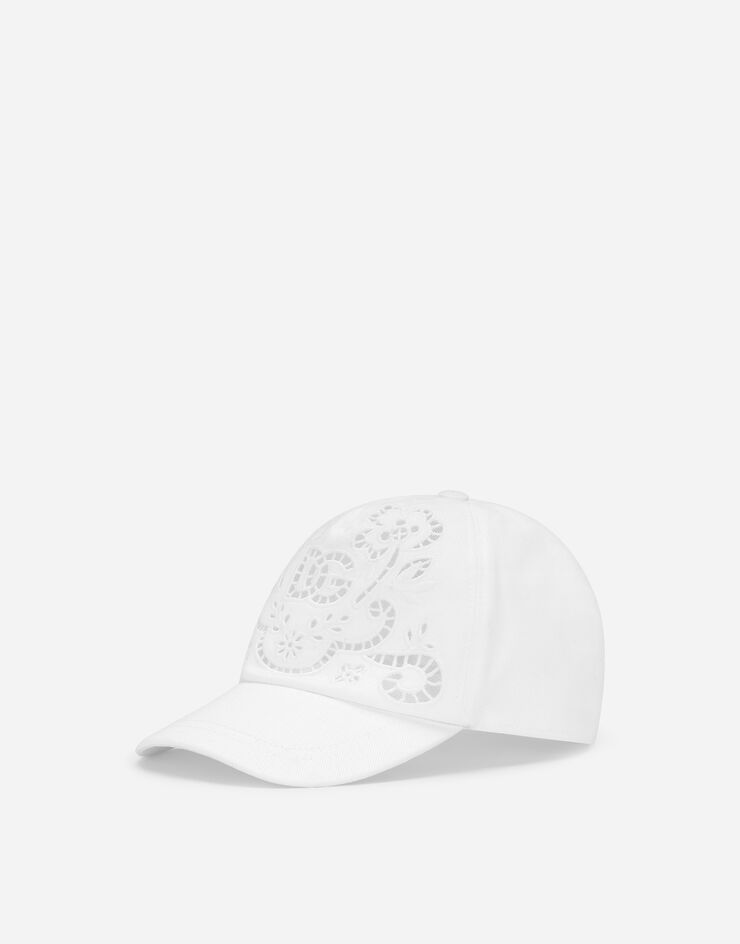 Dolce & Gabbana Baseball cap with openwork logo White LB5H12G7B7A