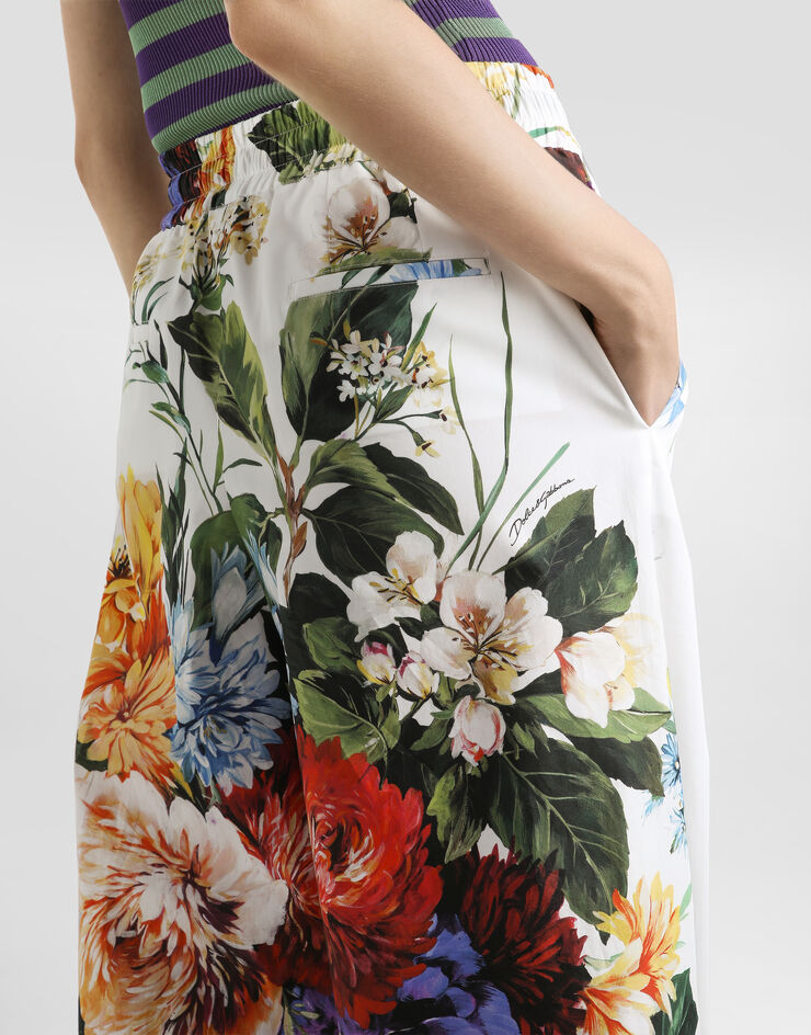 Dolce & Gabbana Flower bouquet-print poplin trousers Print FTDCOTHS5TR
