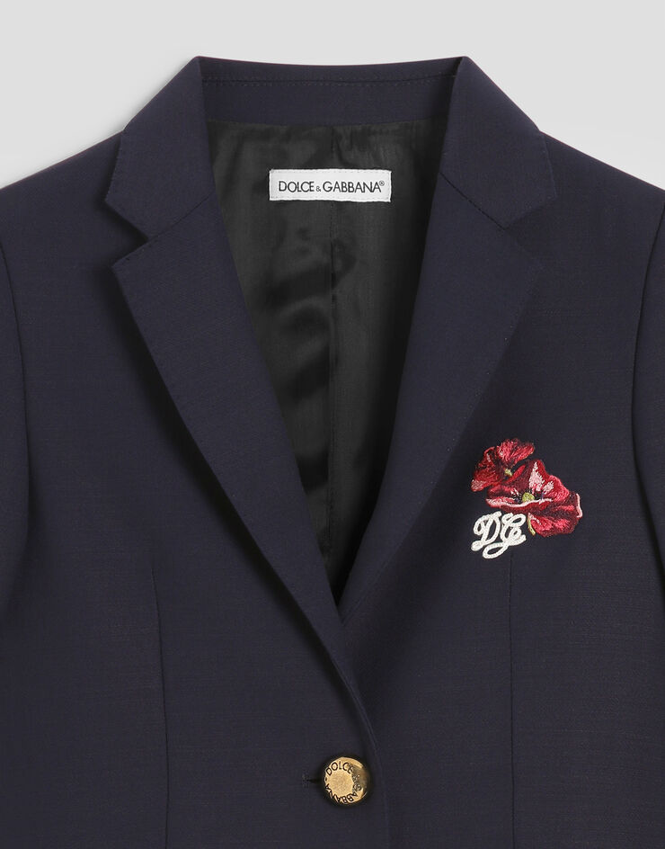 Dolce & Gabbana ウール クレープ シングルブレスト ジャケット  L51J87HU2CB