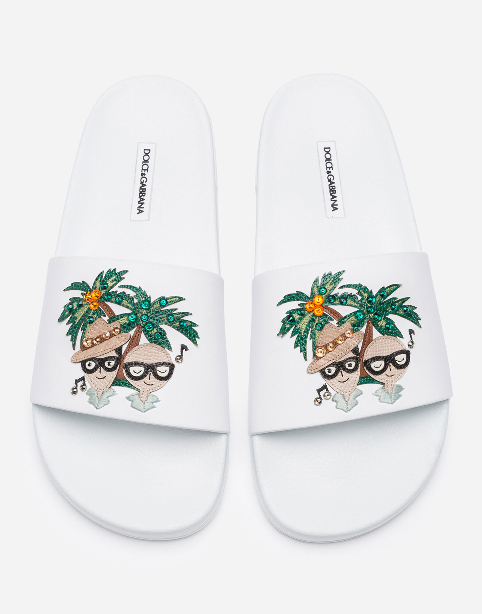 DOLCE & GABBANA ◆ DGライト スライドサンダル レッドのウィメンズ スライドサンダル カーフスキン DGロゴ