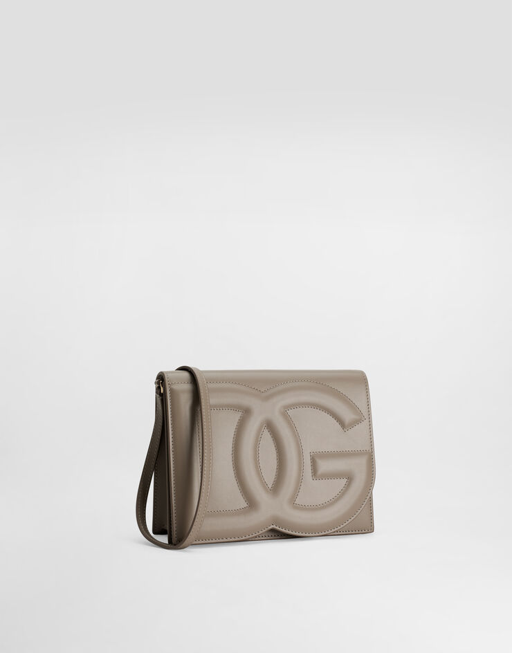 Dolce & Gabbana Calfskin DG Logo crossbody bag Beige BB7287AW576