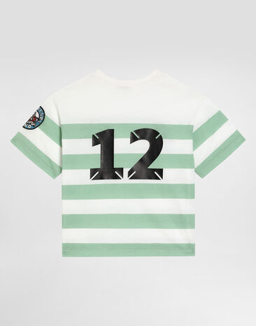 Dolce & Gabbana Jersey t-shirt with military print Multicolor L4JTJWII7JX