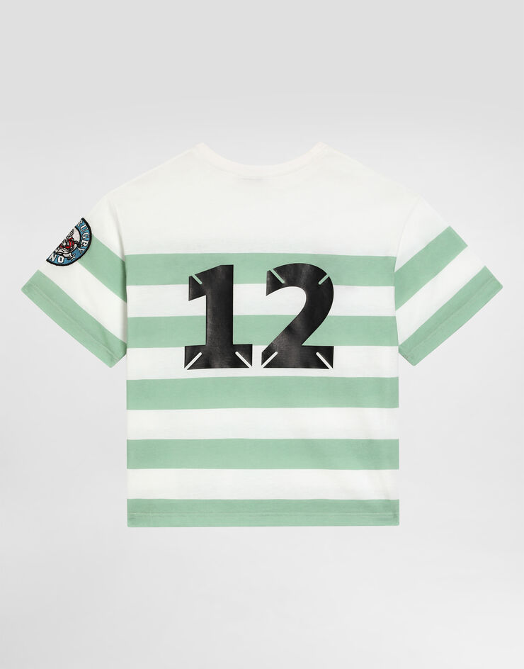 Dolce & Gabbana Jersey t-shirt with military print Multicolor L4JTJWII7JX