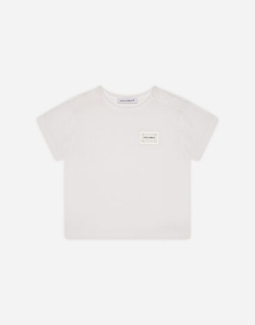 Dolce & Gabbana Jersey t-shirt with logo tag White L2JOV2G7BNC