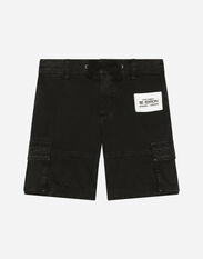 Dolce & Gabbana Garment-dyed cotton shorts Gris L44S07G7M4B
