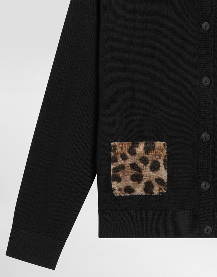 Dolce & Gabbana Smooth virgin wool cardigan Dolce & Gabbana Smooth virgin wool cardigan Black L5KWN7JDVGJ
