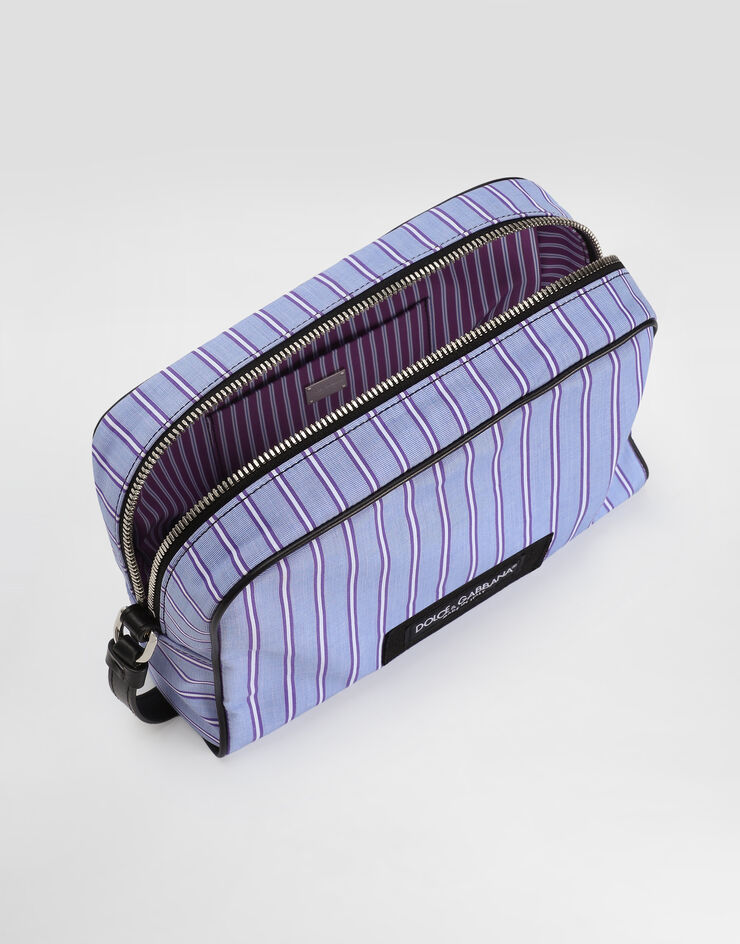 Dolce & Gabbana Calfskin and striped poplin handbag Multicolor BM2500A0390