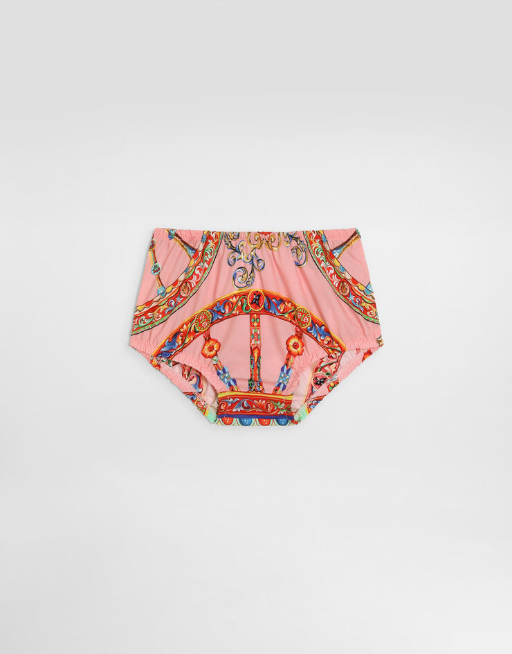 Dolce & Gabbana Carretto-print mix material dress Multicolor L2JDAUG7P5S