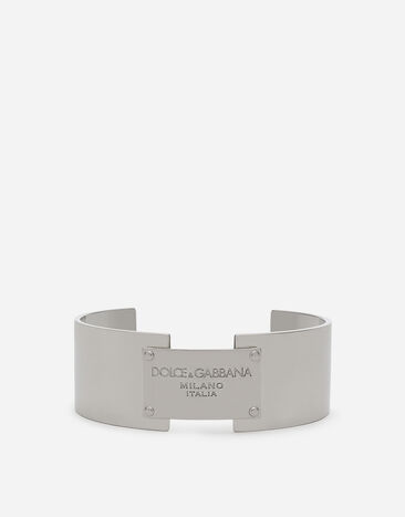 Dolce & Gabbana Pulsera con placa con logotipo Plateado WBQ5P8W1111