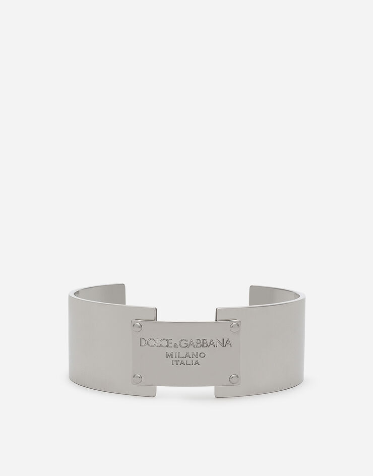 Dolce & Gabbana Pulsera con placa con logotipo Plateado WBQ5P8W1111