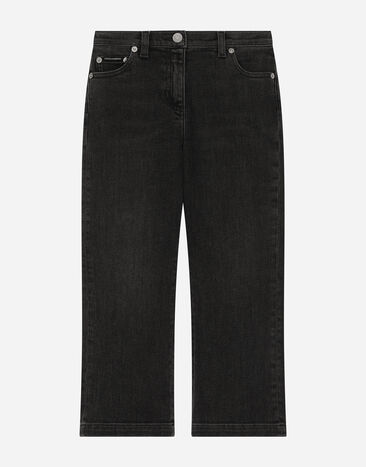 Dolce & Gabbana 5-pocket denim jeans with branded tag Print L53DX7FS8DD