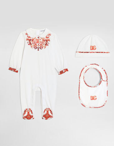 Dolce & Gabbana Majolica-print jersey gift set White L2JO5EG7P4T