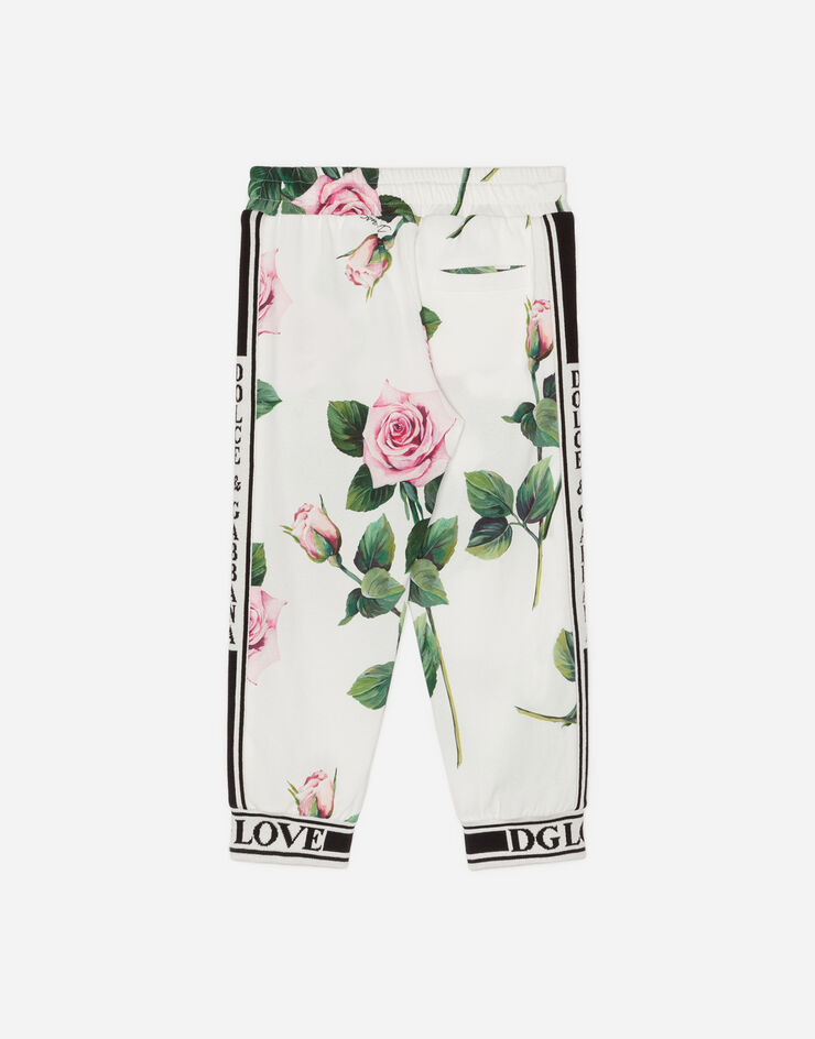 Dolce & Gabbana CADY TRACKSUIT WITH TROPICAL ROSE PRINT FLORAL PRINT L5JY15FSRMP