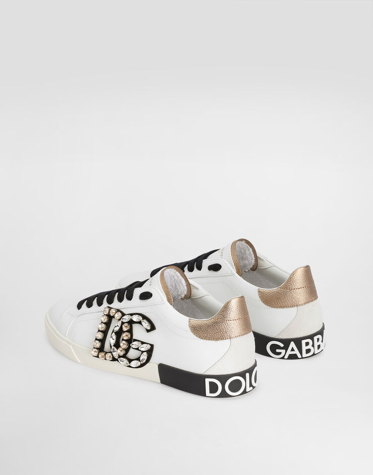 Dolce & Gabbana Sneaker Portofino vintage in pelle di vitello Bianco CK2203AO902