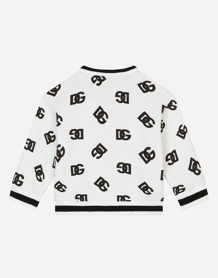 Dolce & Gabbana Felpa girocollo in jersey stampa logo DG Multicolore L2JW7KHS7KI