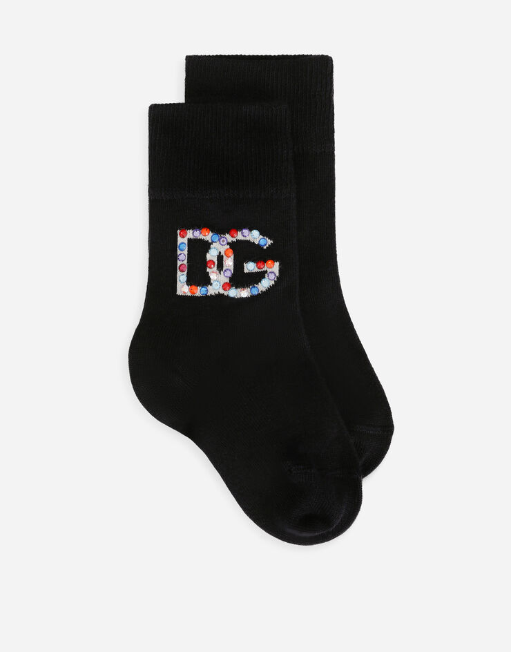 Dolce & Gabbana Cotton socks with DG logo Dolce & Gabbana Cotton socks with DG logo Multicolor LBKA99JACMV