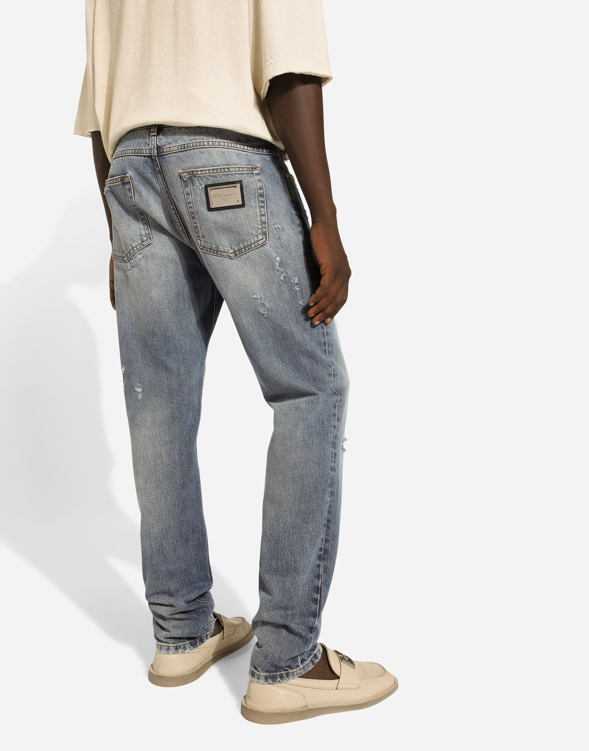 Dolce and gabbana jeans metal plate cheap