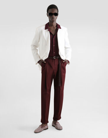 Dolce & Gabbana Cotton gabardine pants with double darts Multicolor GP10DTFUFNV