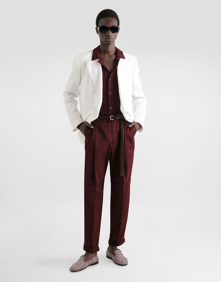 Dolce & Gabbana Cotton gabardine pants with double darts  GP10DTFUFNV