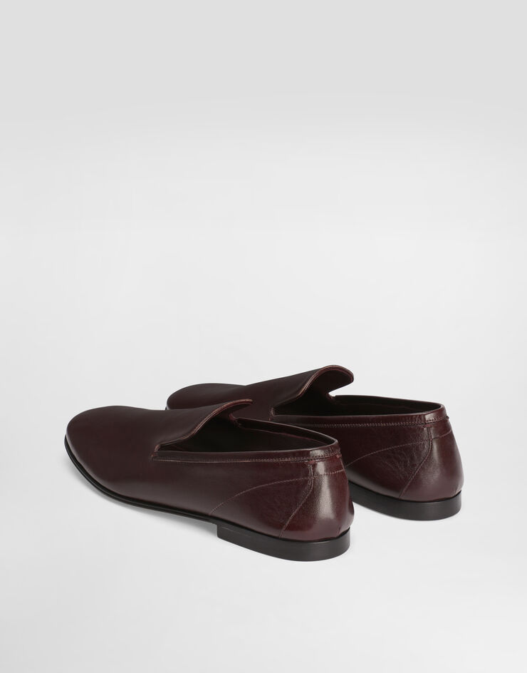 Dolce & Gabbana Erice leather slippers Bordeaux A50727AH693
