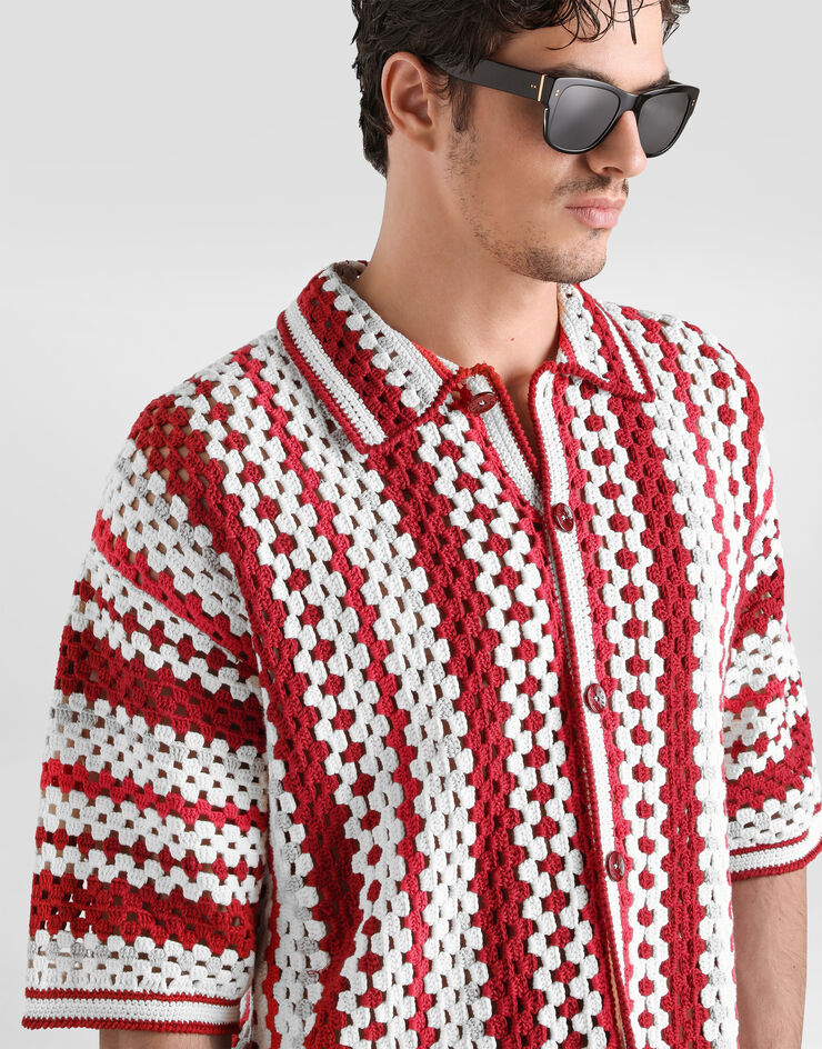 Dolce & Gabbana Crochet cotton cardigan Multicolor GXVBETJGMKB