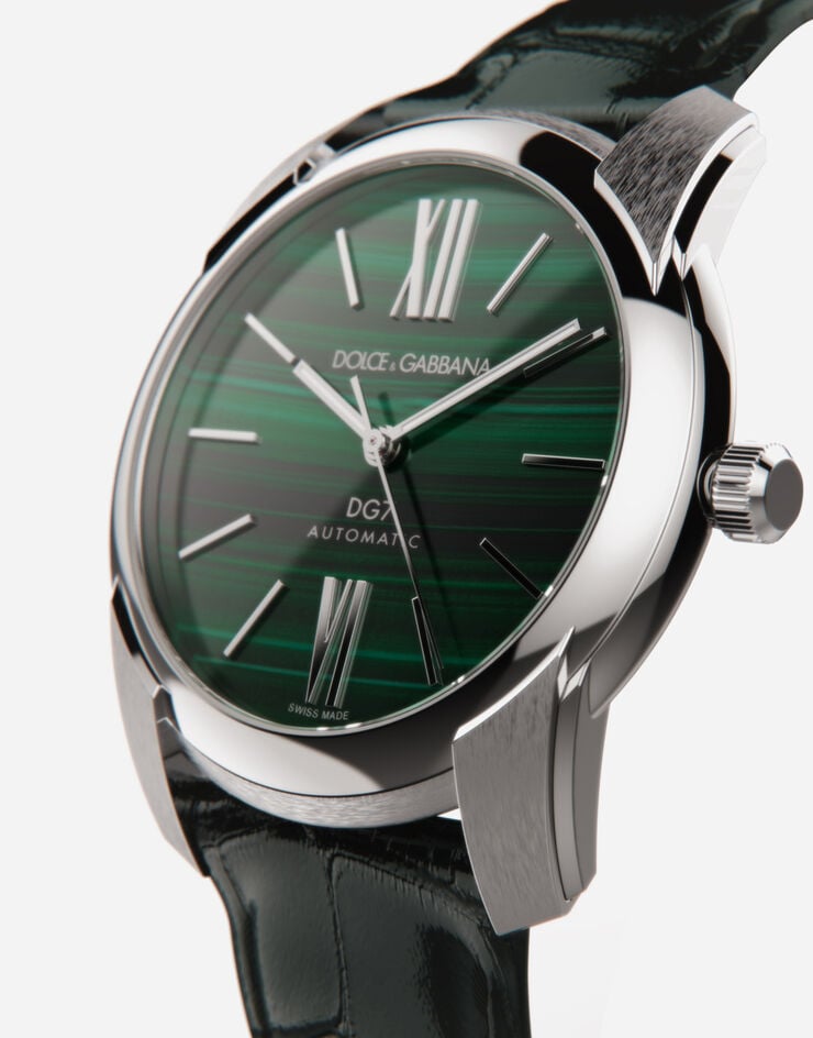 Dolce & Gabbana ساعة من الفولاذ والمليكيت أخضر WWFE1SWW062