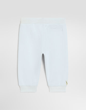 Dolce & Gabbana Fleece sweatpants with embroidery Grey L1JPKGG7P8H