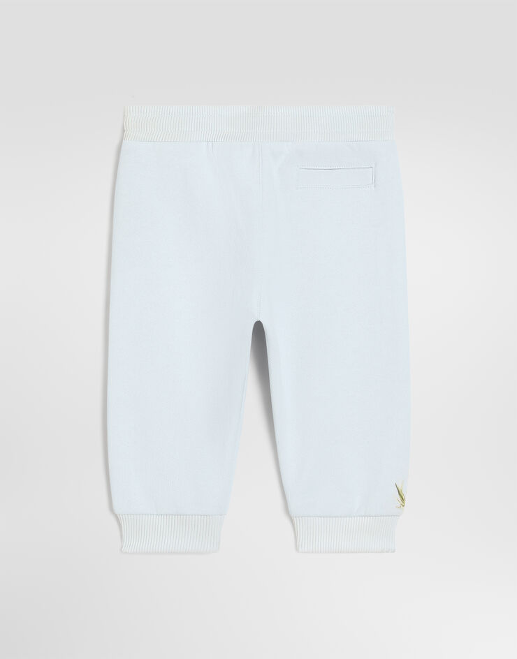 Dolce & Gabbana Fleece sweatpants with embroidery Grey L1JPKGG7P8H