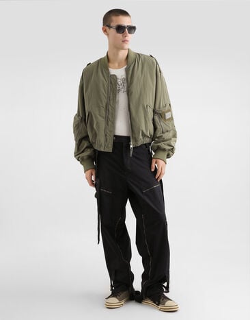Dolce & Gabbana Wavy nylon bomber jacket Multicolor G9BZSTHUMUE