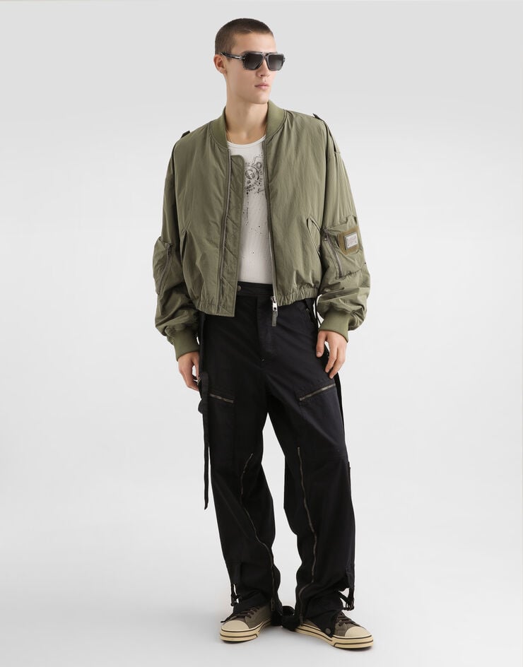 Dolce & Gabbana Wavy nylon bomber jacket Multicolor G9BZSTHUMUE