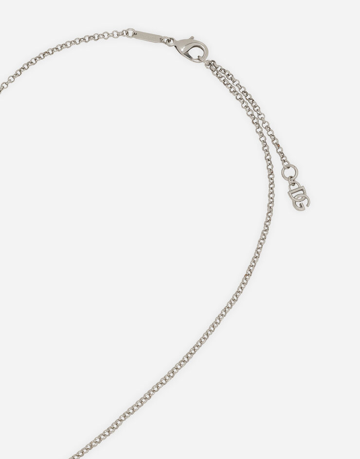 Dolce&Gabbana Fine link necklace with DG logo Silver WNP6S1W1111