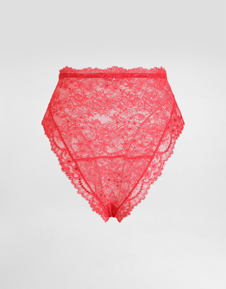 Dolce & Gabbana High-waisted lace briefs Red O2C42TONI52