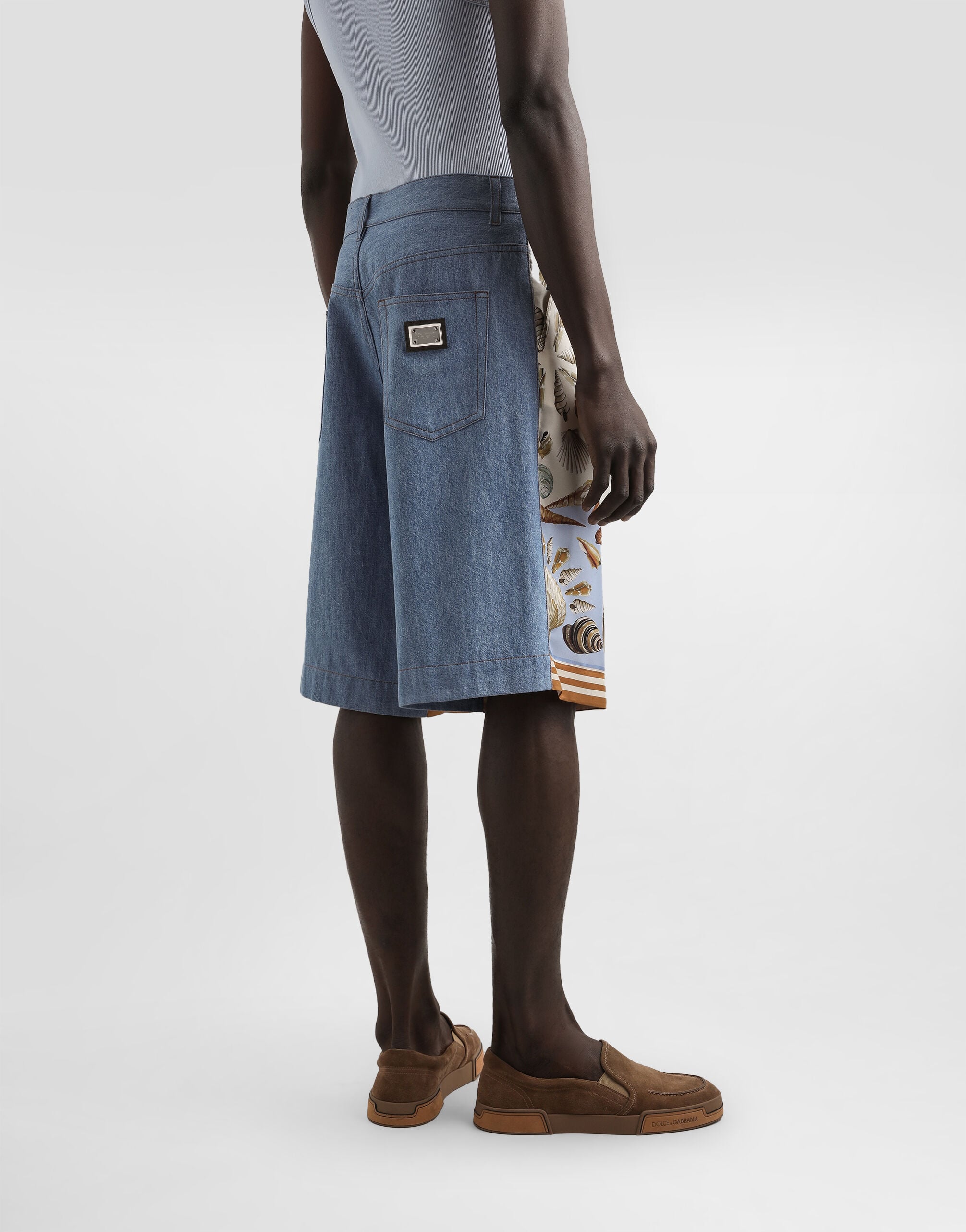 Denim bermuda shorts in Multicolor for Men | Dolce&Gabbana® US