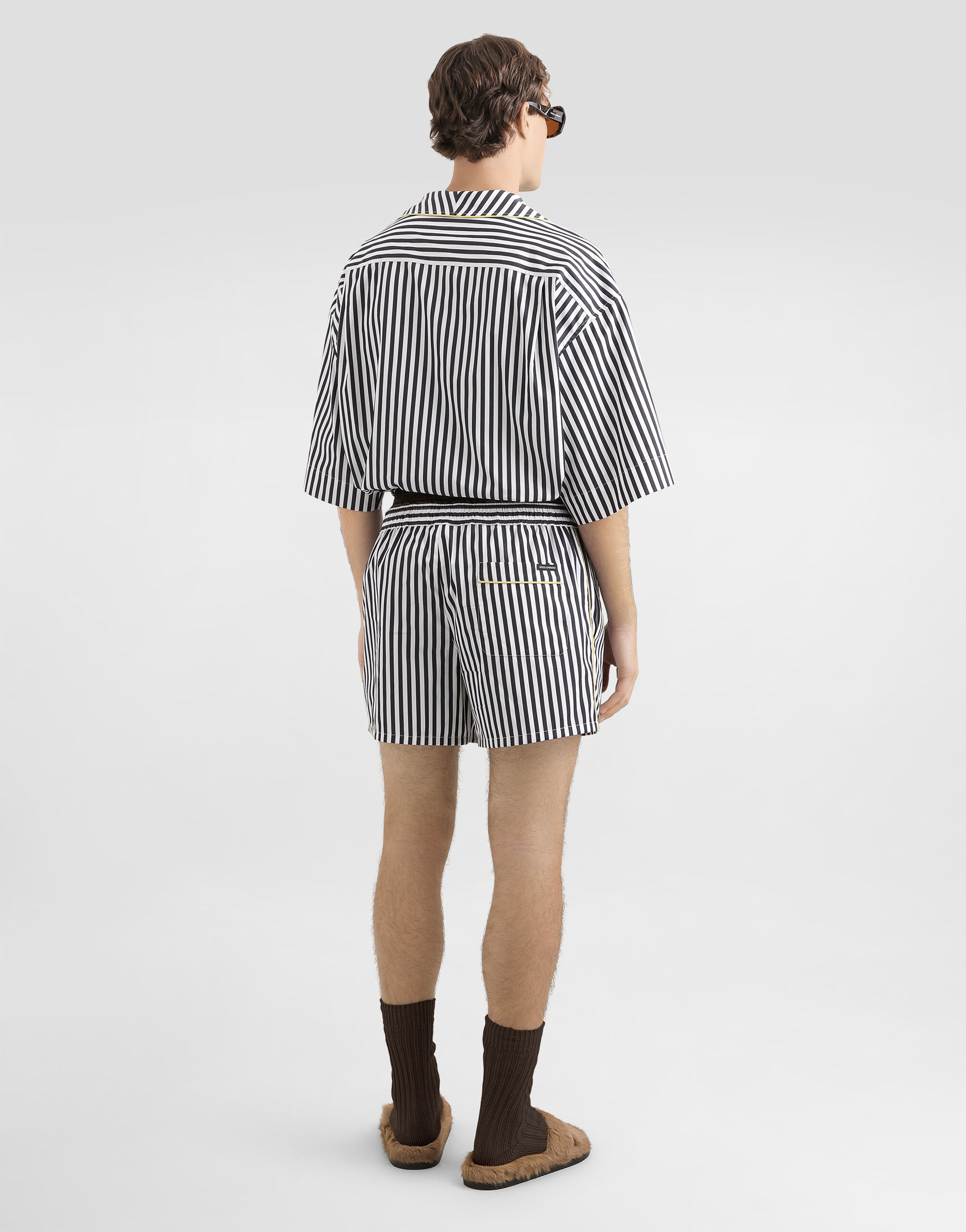 Striped poplin shirt - thumbnail 3