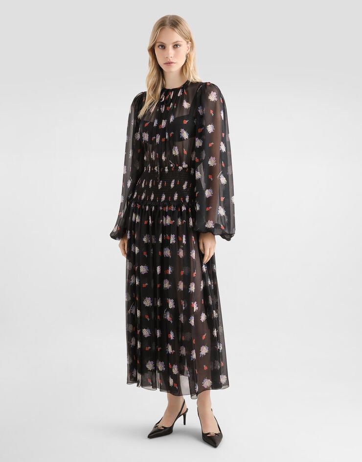 Dolce & Gabbana Small floral-print long chiffon dress Dolce & Gabbana Small floral-print long chiffon dress Multicolor F60GNTIS10Y