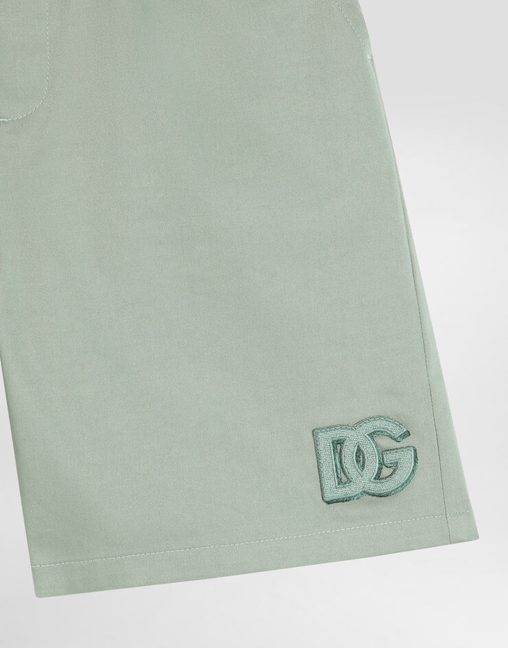Dolce & Gabbana Cotton sateen bermuda shorts Green L43Q96FUFKA