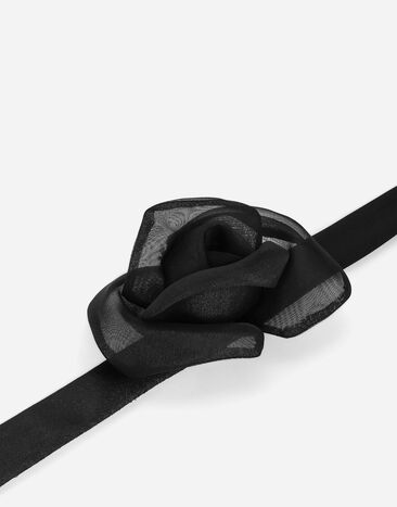 Dolce & Gabbana Satin and organza flower choker Black FT091RGDCH3