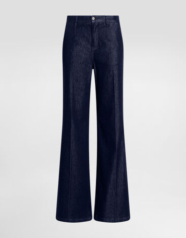Dolce & Gabbana Silk denim palazzo pants Multicolor F9S20DG8ML9