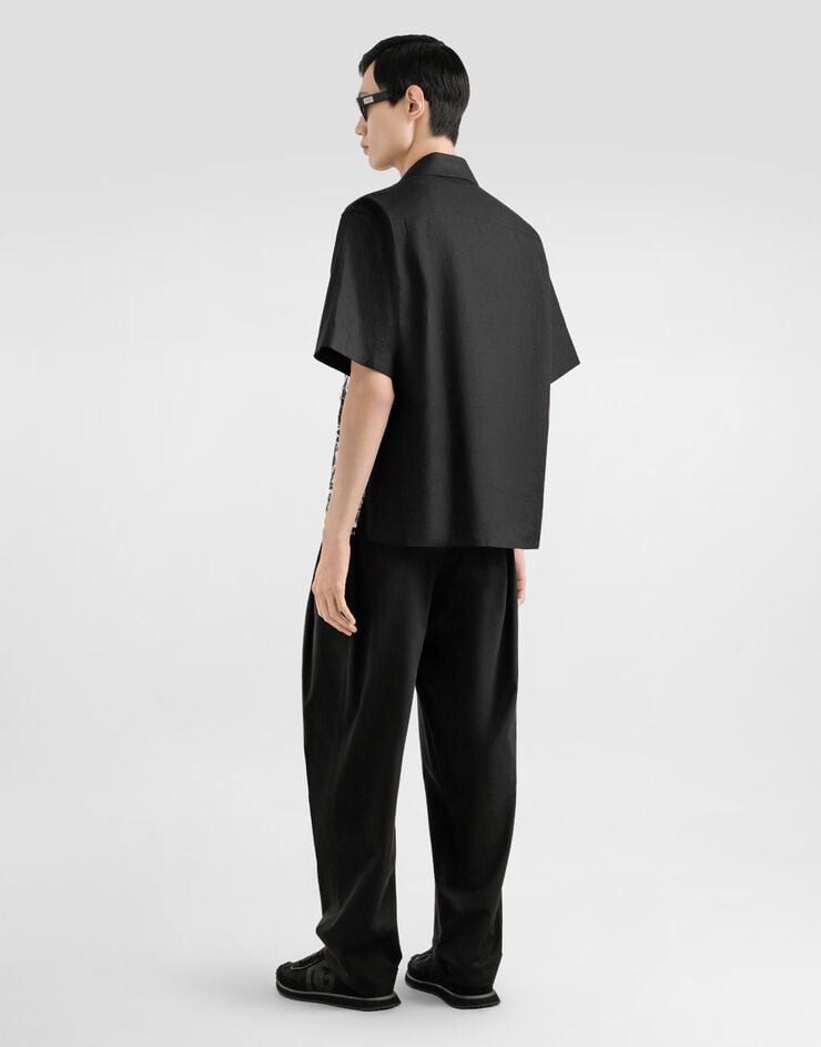 Dolce & Gabbana Hose aus Popeline Schwarz GP153ZFUEFJ