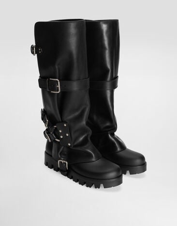 Dolce & Gabbana Сапоги из резины и кожи  Black CU1288AX872